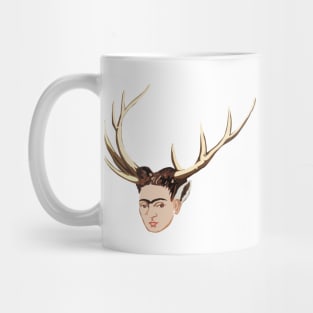 deer head frida kalho Mug